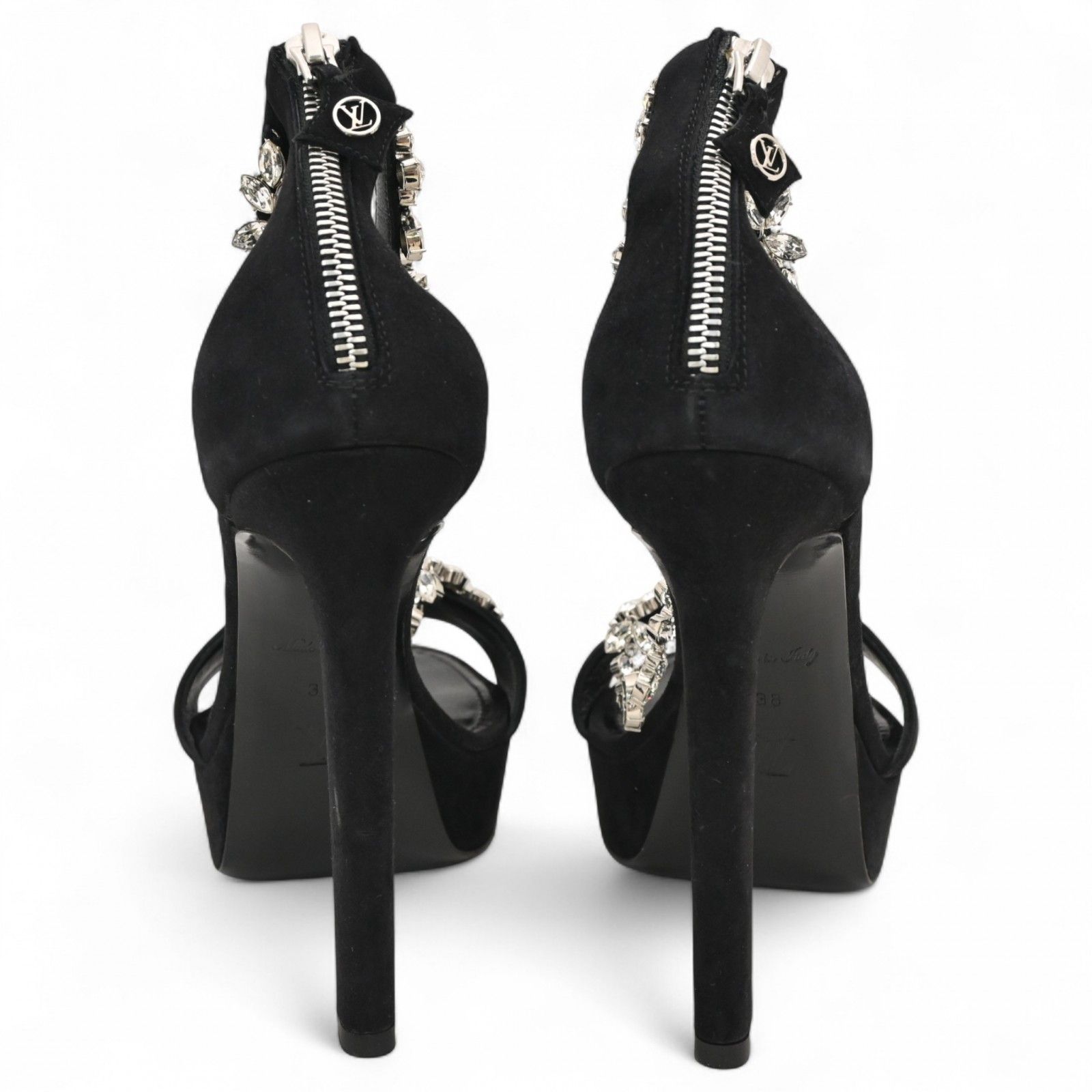  ルイヴィトン LVサークル フラワービジュー サンダル スエード 38 Aランク lv 9929 vd サンダル サンダル ミュール