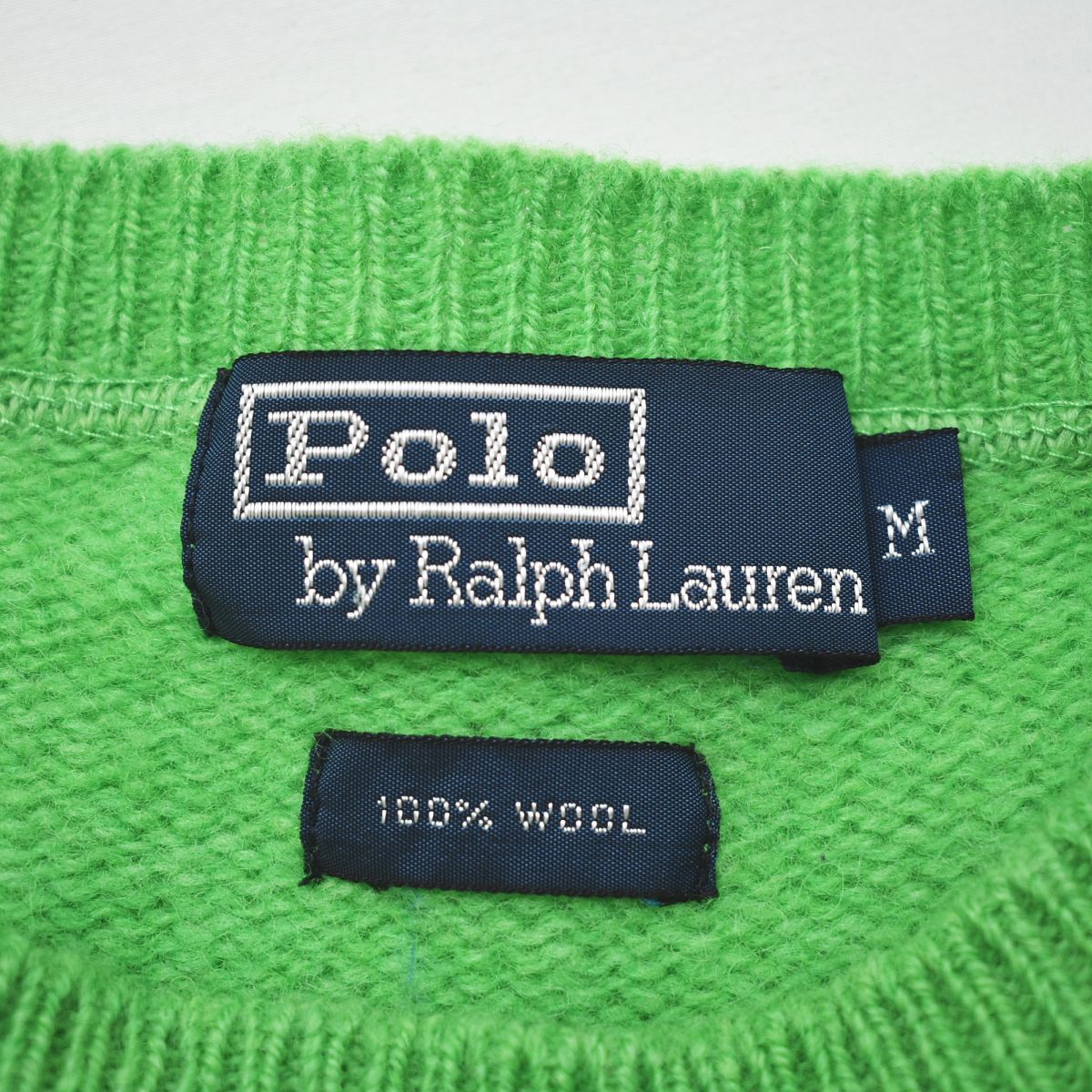 美品】ポニー ロゴ刺繍 90s Polo ラルフローレン ニット セーター M 