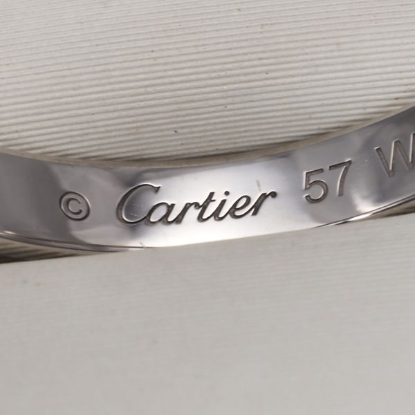カルティエ リング Cドゥ エングレーブド ウェディング 57号 Pt950