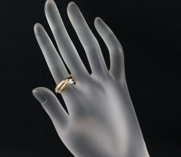 Cartierカルティエ K18トリニティリング 750YG/WG/PG 49号 Cartier カルティエ トリニティリング スリーカラーゴールド 750YG/WG