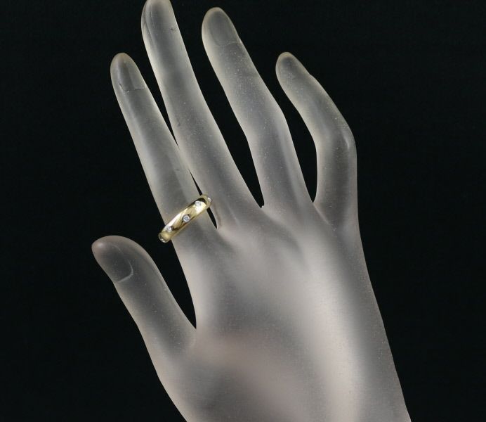 ティファニー リング ダイヤ ダイヤモンド ドッツ 10号 K18YG/Pt950