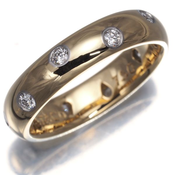 ティファニー リング ダイヤ ダイヤモンド ドッツ 10号 K18YG/Pt950