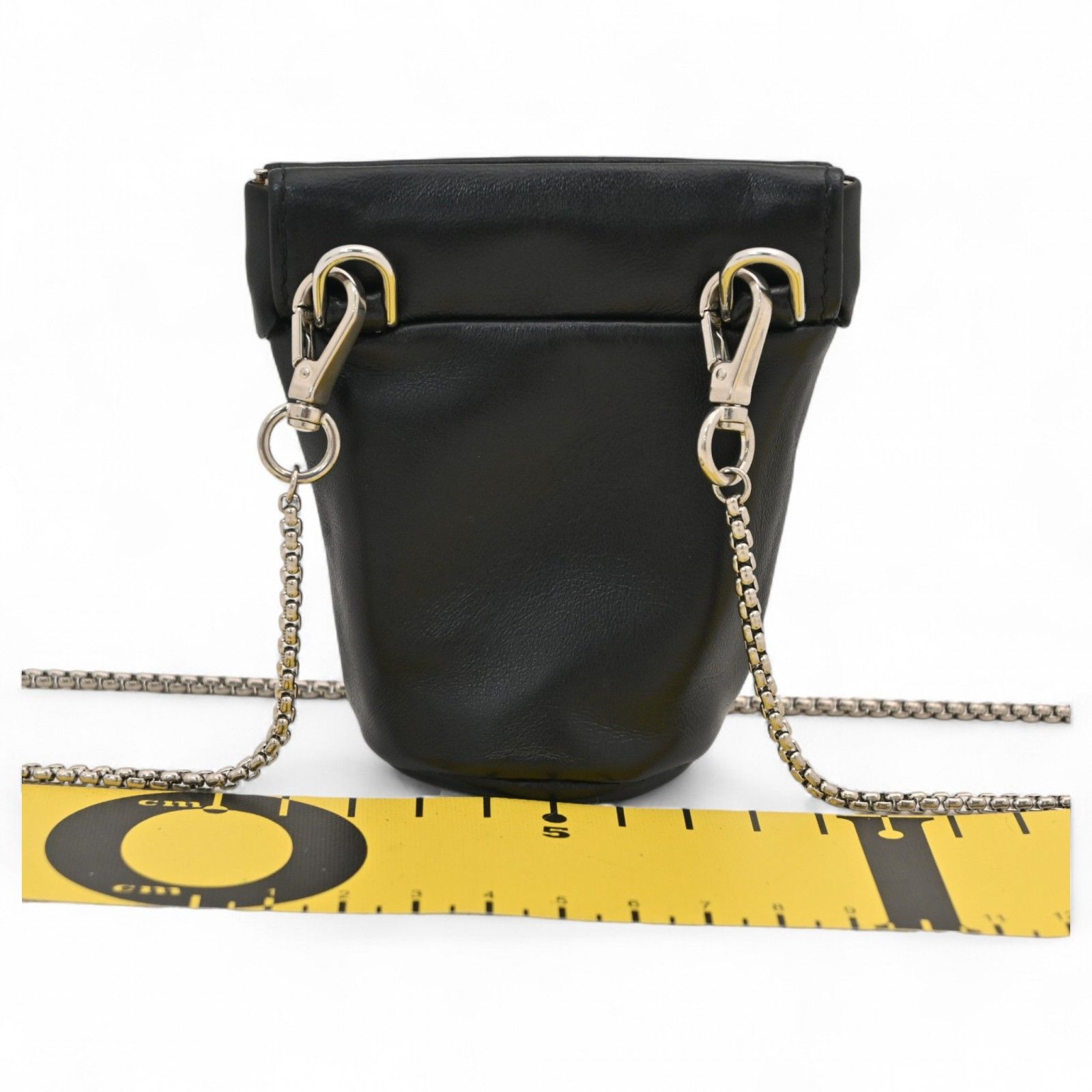 プラダ ナッパレザー ネックレスポーチ ブラック Aランク pr9936gn