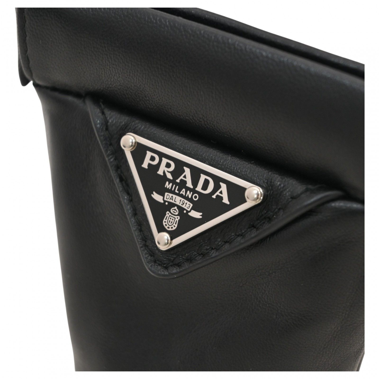 プラダ ナッパレザー ネックレスポーチ ブラック Aランク pr9936gn