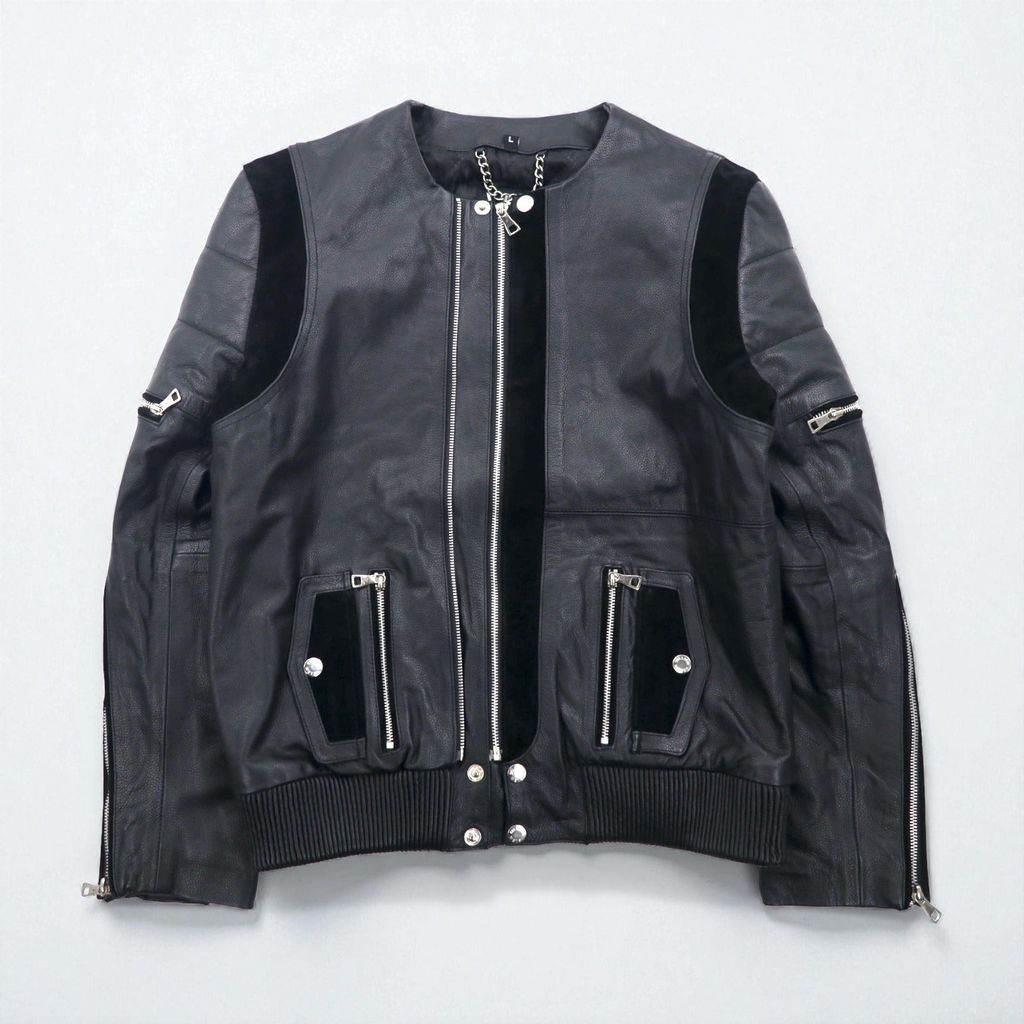 SCHLUSSEL 00s y2k archive Leather riders jacket 2 M シュリセル 多