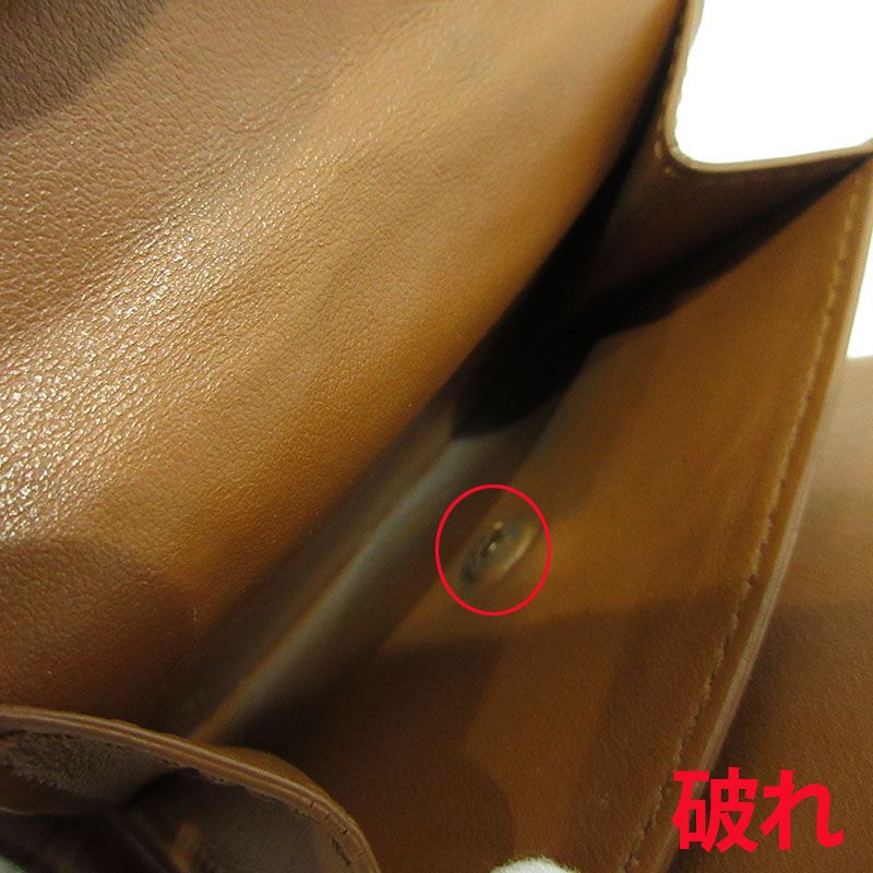  CELINE セリーヌ 三つ折り財布 トリヨンフ スモールフラップウォレット ブラウン 125 その他 小物