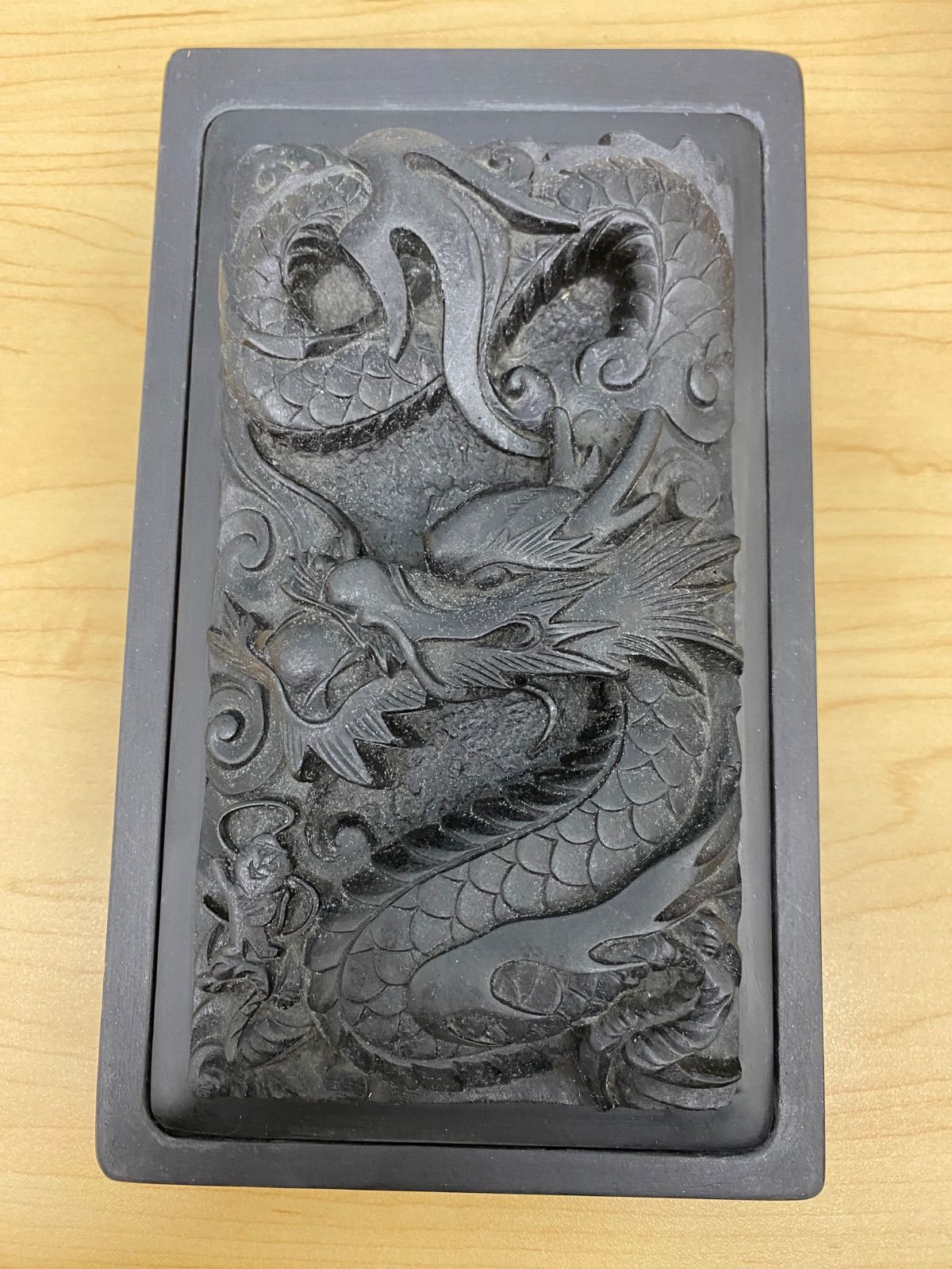 高級硯（すずり）雲竜作 龍形刻 - メルカリ