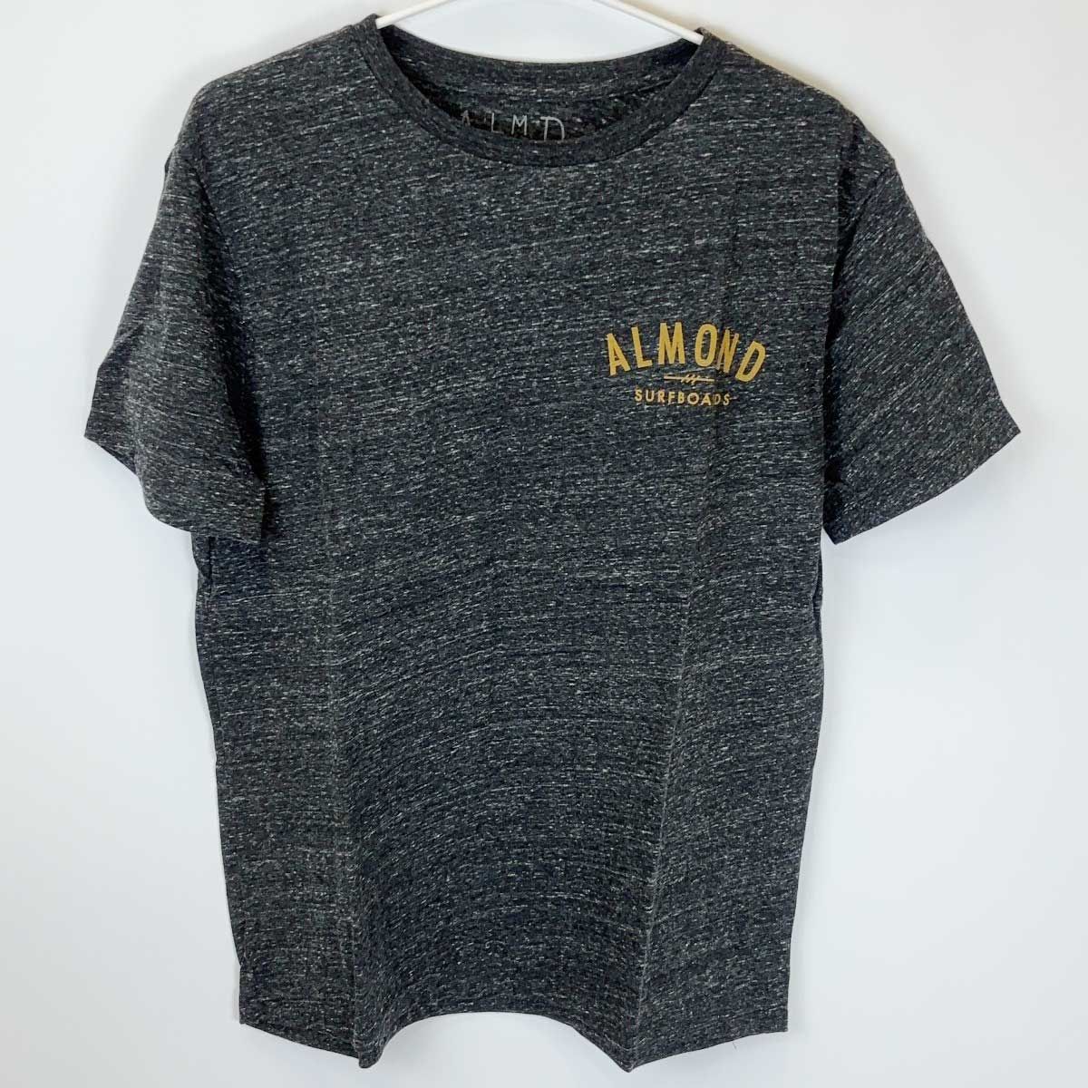 【未使用】Almond Surfboards u0026 Design アーモンドサーフボードデザイン AS LOGO 半袖 Tシャツ M ブラック TS2014S ユニセックス