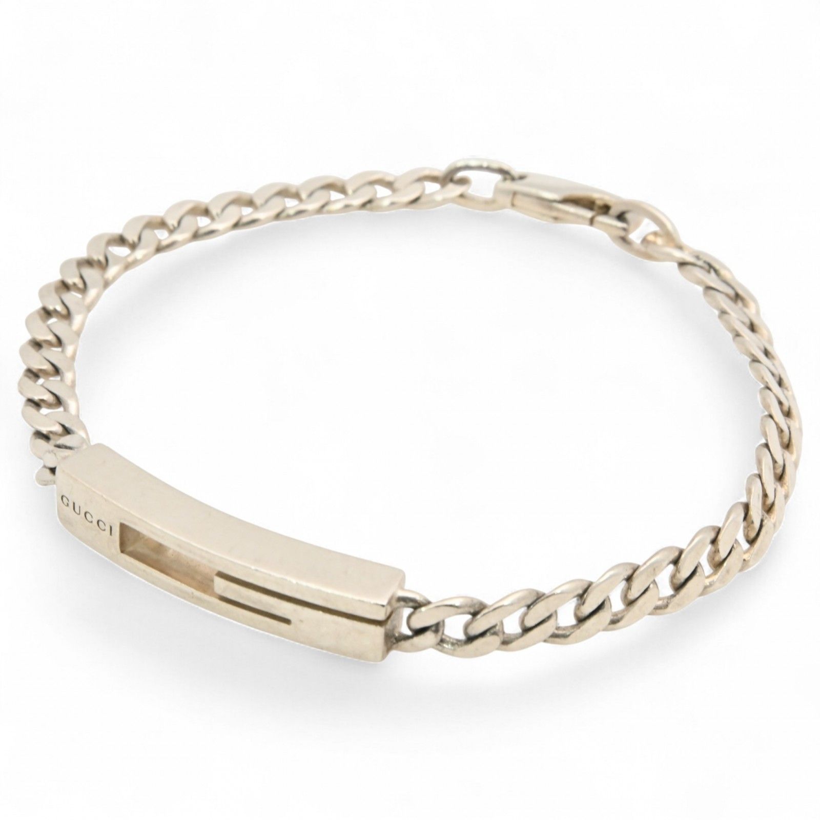 グッチ カットアウトG 喜平チェーン ブレスレット シルバー Aランク