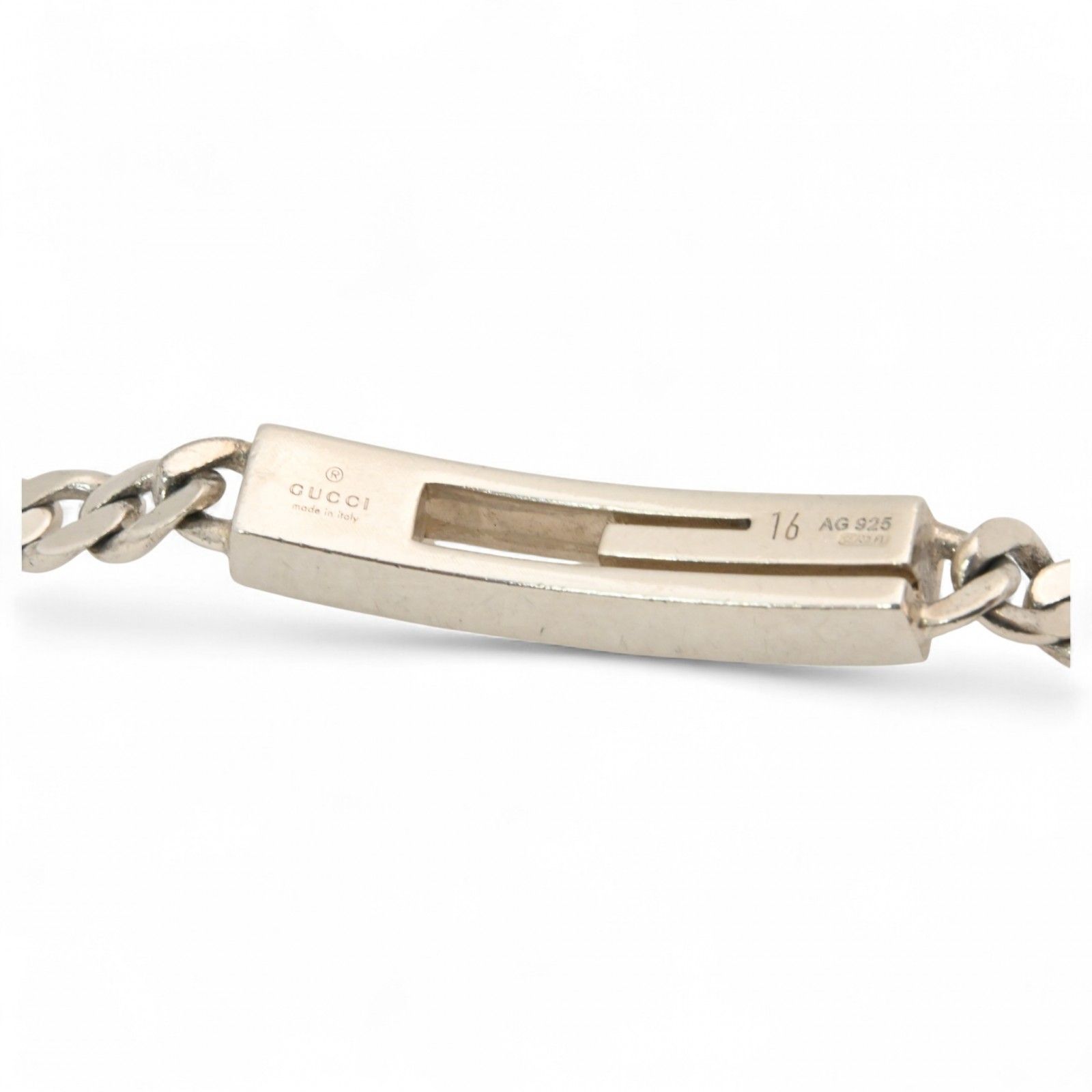 グッチ カットアウトG 喜平チェーン ブレスレット シルバー Aランク