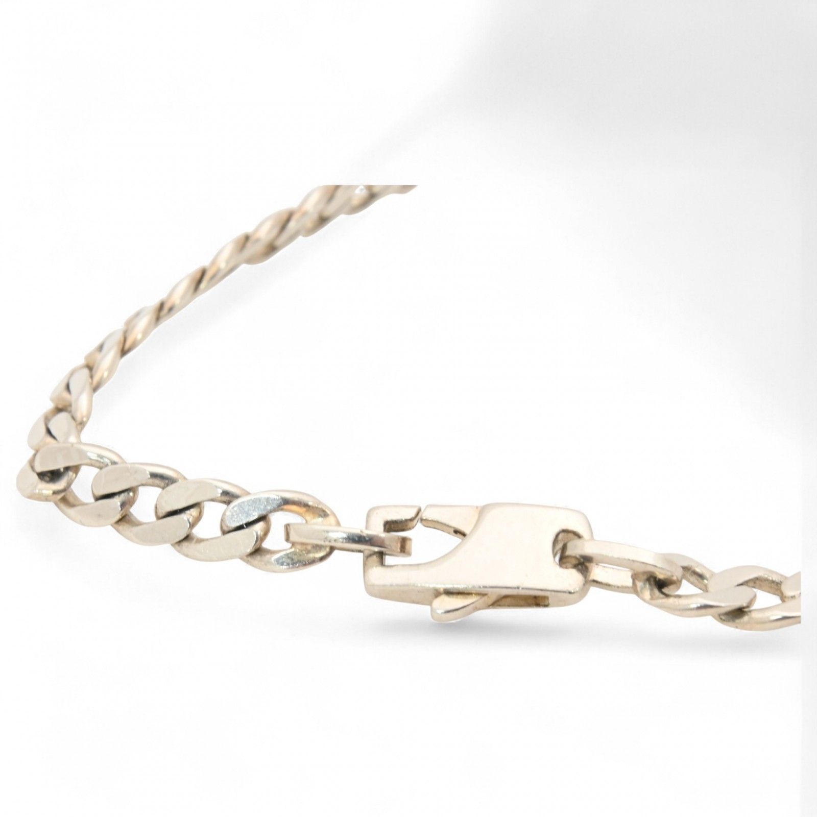 グッチ カットアウトG 喜平チェーン ブレスレット シルバー Aランク