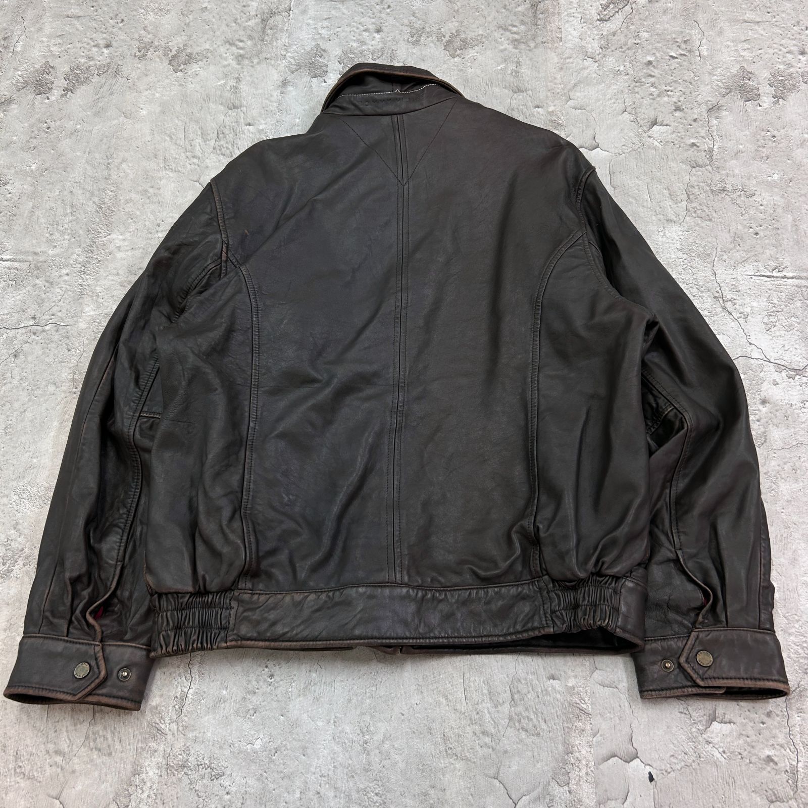 TOMMY HILFIGER トミーヒルフィガー レザージャケット 裏地ネル 中綿