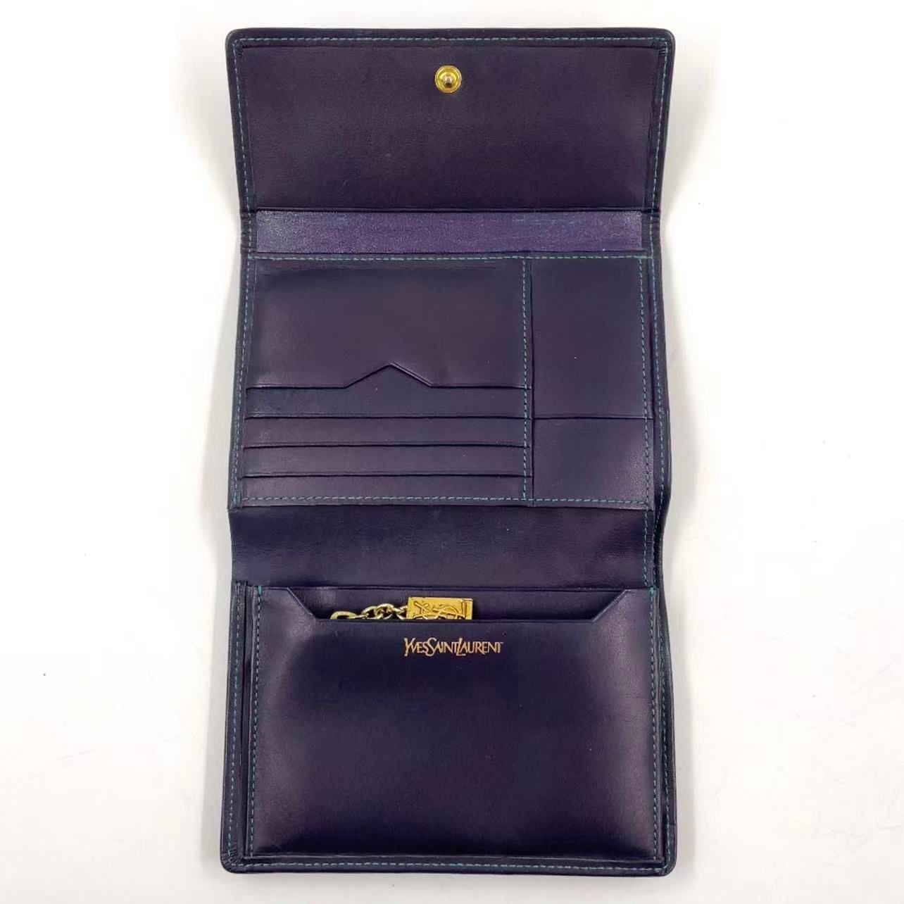 SAINT LAURENT パープル 二つ折り財布 SAINT LAURENT パープル 二つ折り財布 SAINT LAURENT - SAINT LAURENT