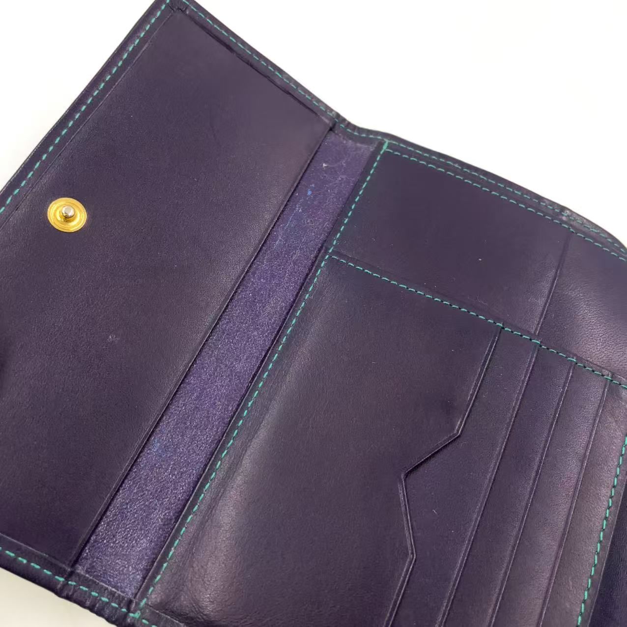 YVES SAINT LAURENT 二つ折り レザー マルチカラー 財布 - メルカリ