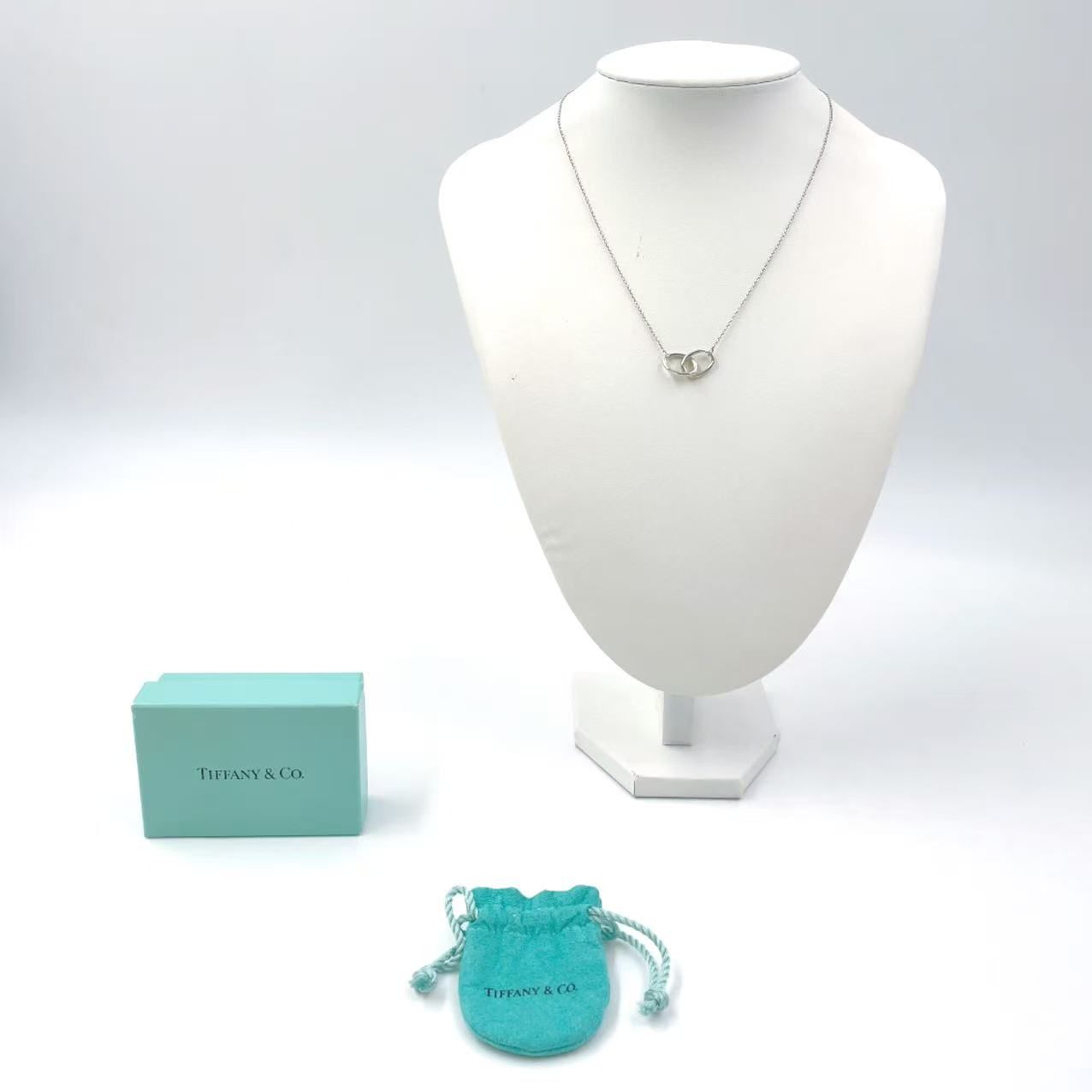 TIFFANY & Co. ダブルループ SV925 シルバー ネックレス - メルカリ