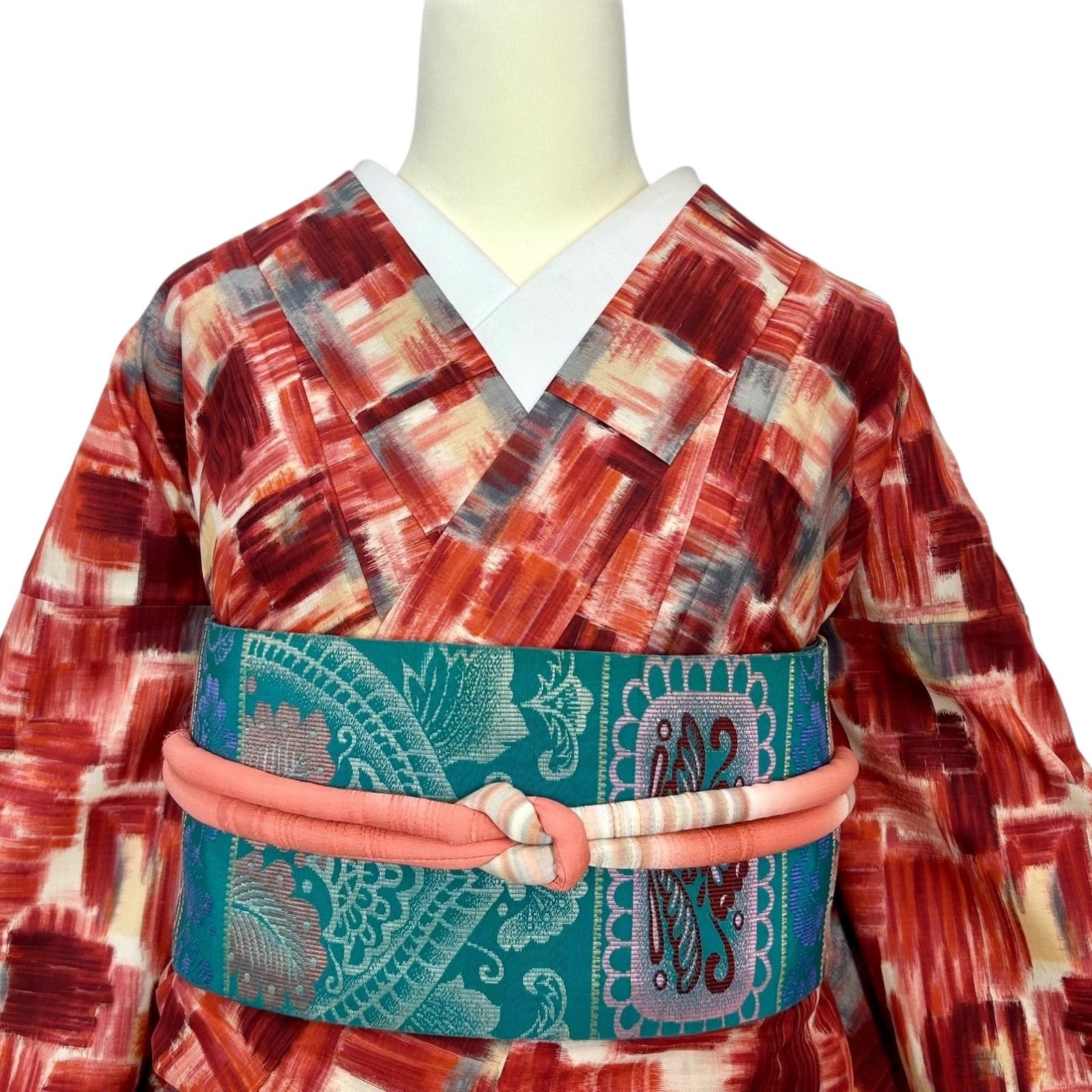 銘仙　セミアンティーク　着物 銘仙 アンティーク着物 レトロ着物 - メルカリ