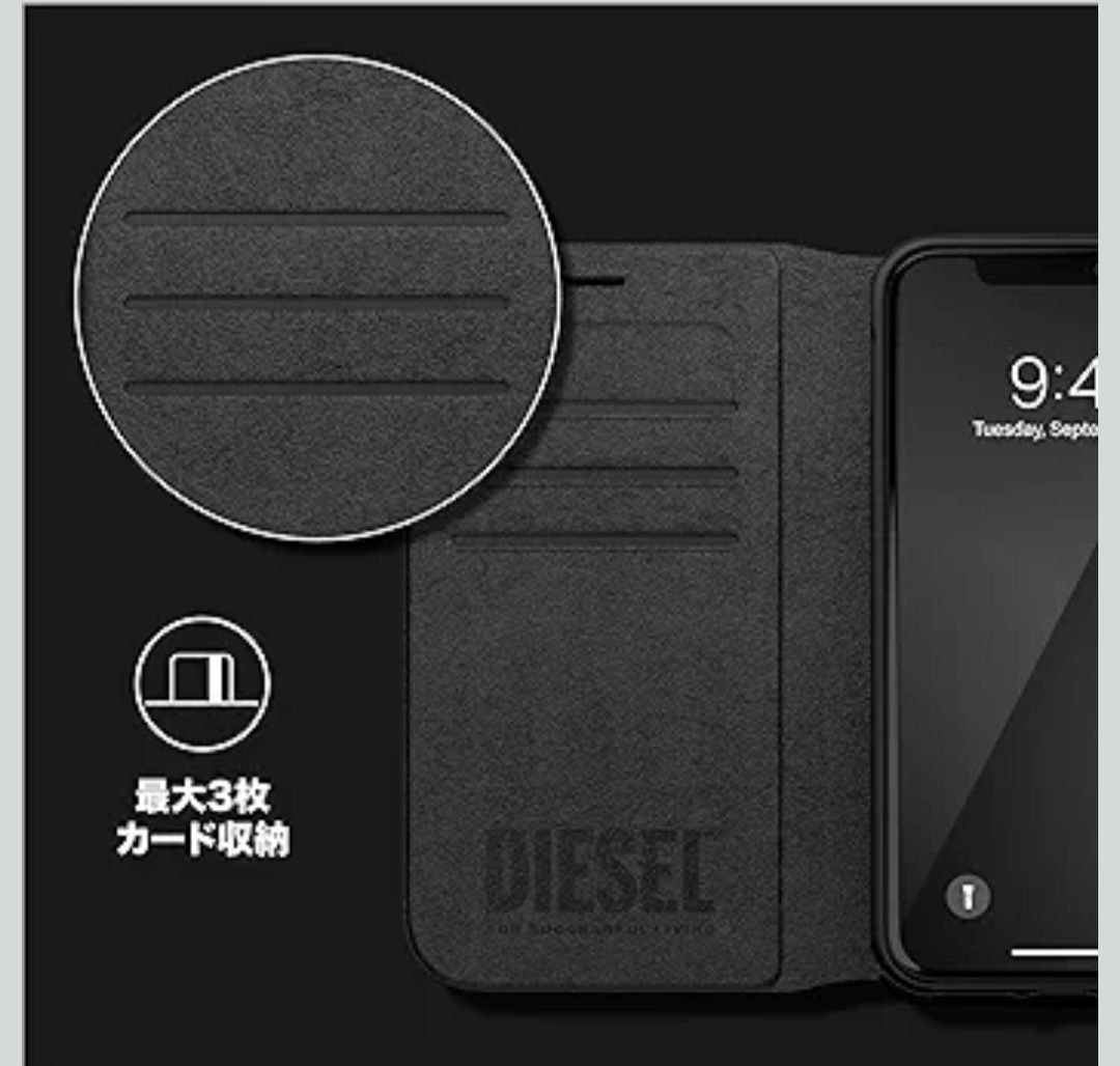 DIESEL携帯カバー手帳型 &frasl; ケース DIESEL ピンク ] Magsafe対応