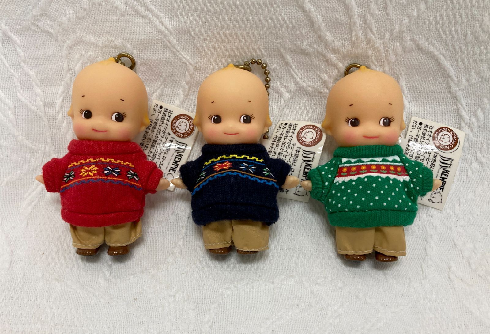 〇未使用 キューピー人形 3体 ウィンターキューピー小 ソフビ ローズ