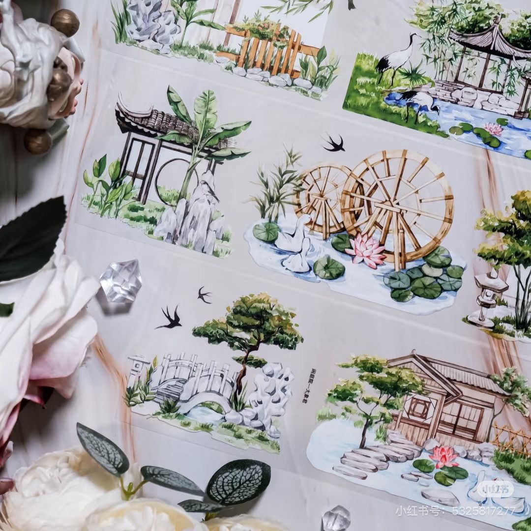 PET 7.5cm×5m 光年溯夏 海外マスキングテープ PET 7.5cm×5m 光年溯夏 海外マスキングテープ