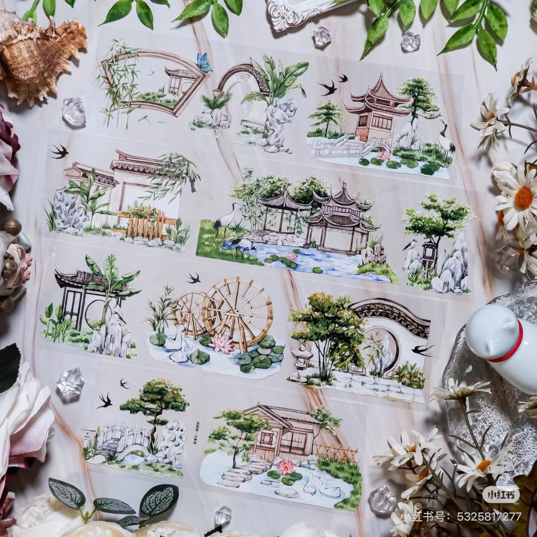 【8781】海外　マステ　5m巻売り　PETマスキングテープ　芝生　夏　草 8781】海外 マステ 5m巻売り PETマスキングテープ 芝生 夏 草 海外