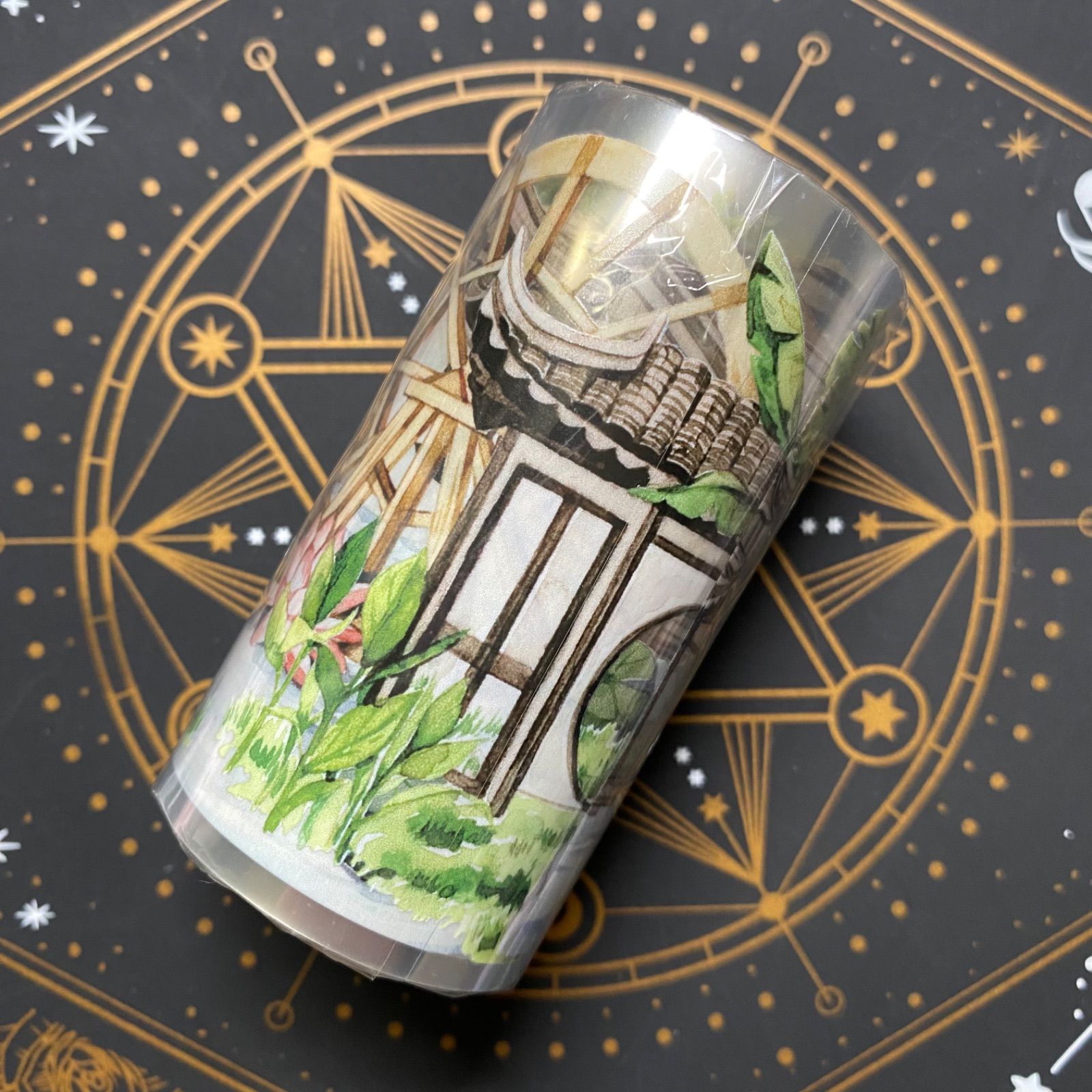 8936】海外 マステ 5m巻 PETマスキングテープ 庭 東屋 背景系 - メルカリ