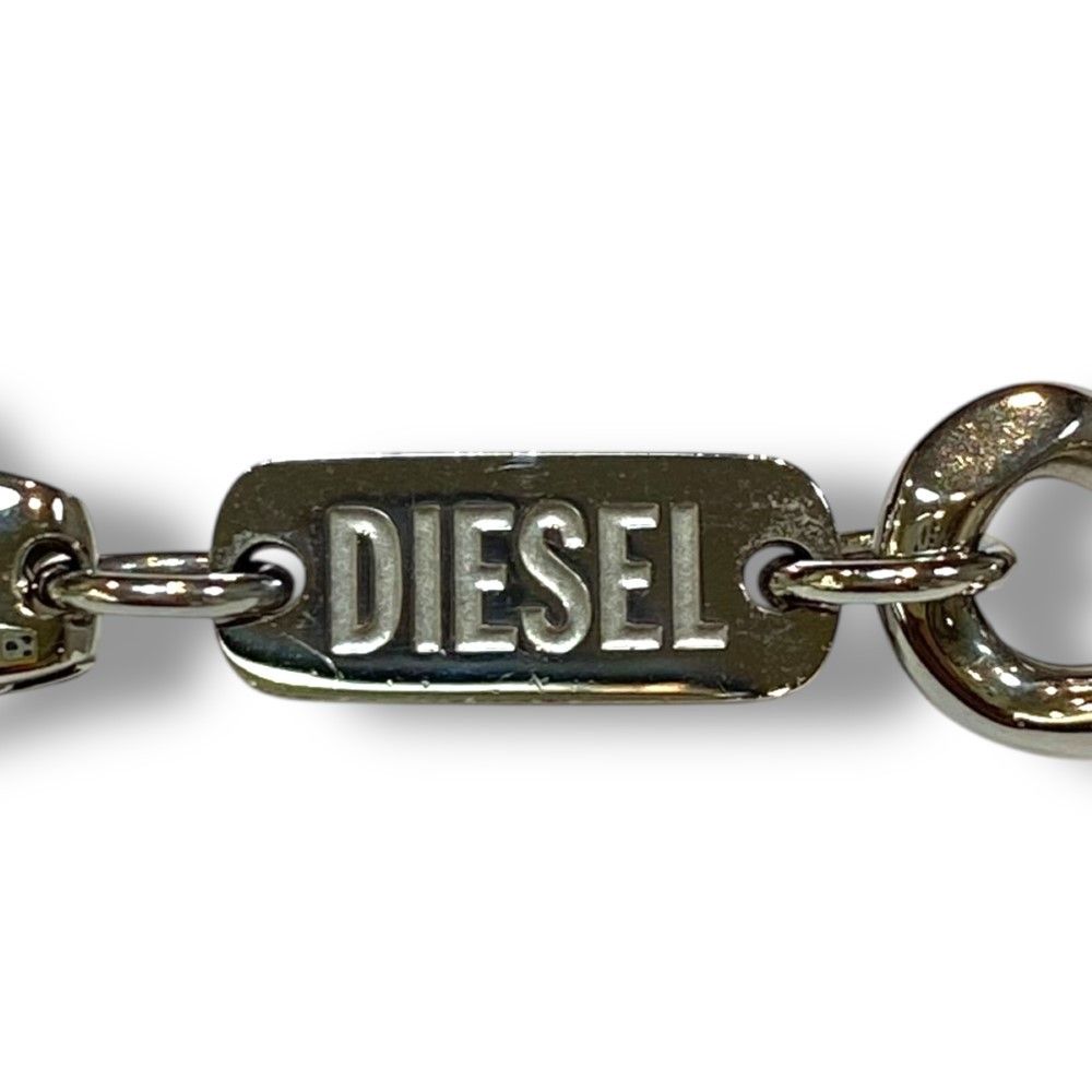 DIESEL ブランドロゴ ステンレス チェーンネックレス UNI シルバー