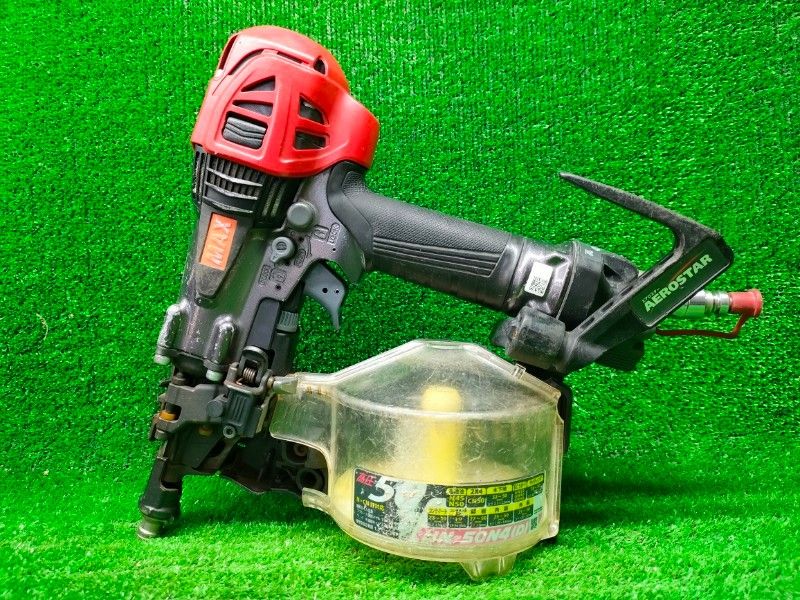 MAX 高圧コイルネイラ HN-50 N 4 D -G クールグレー HN 91116 エア漏れも送り不良もなし