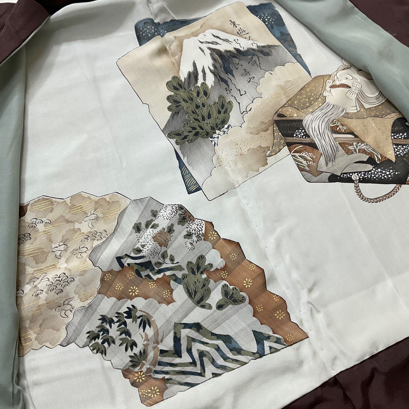 one⬛️男前屋⬛️ ⬛️男長羽織⬛️羽二重紬⬛️正絹⬛️仕付け糸⬛️裄68