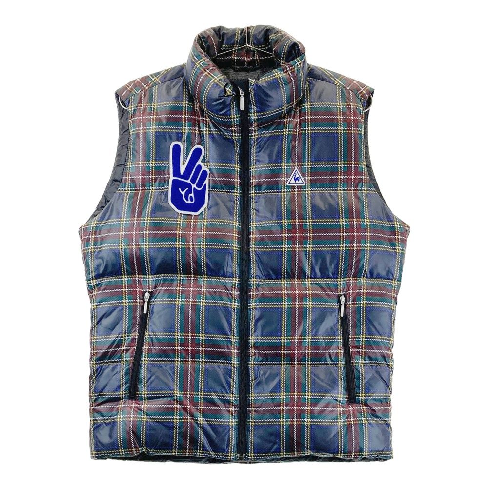 サイズ：M LE COQ GOLF ルコックゴルフ ダウンベスト チェック柄