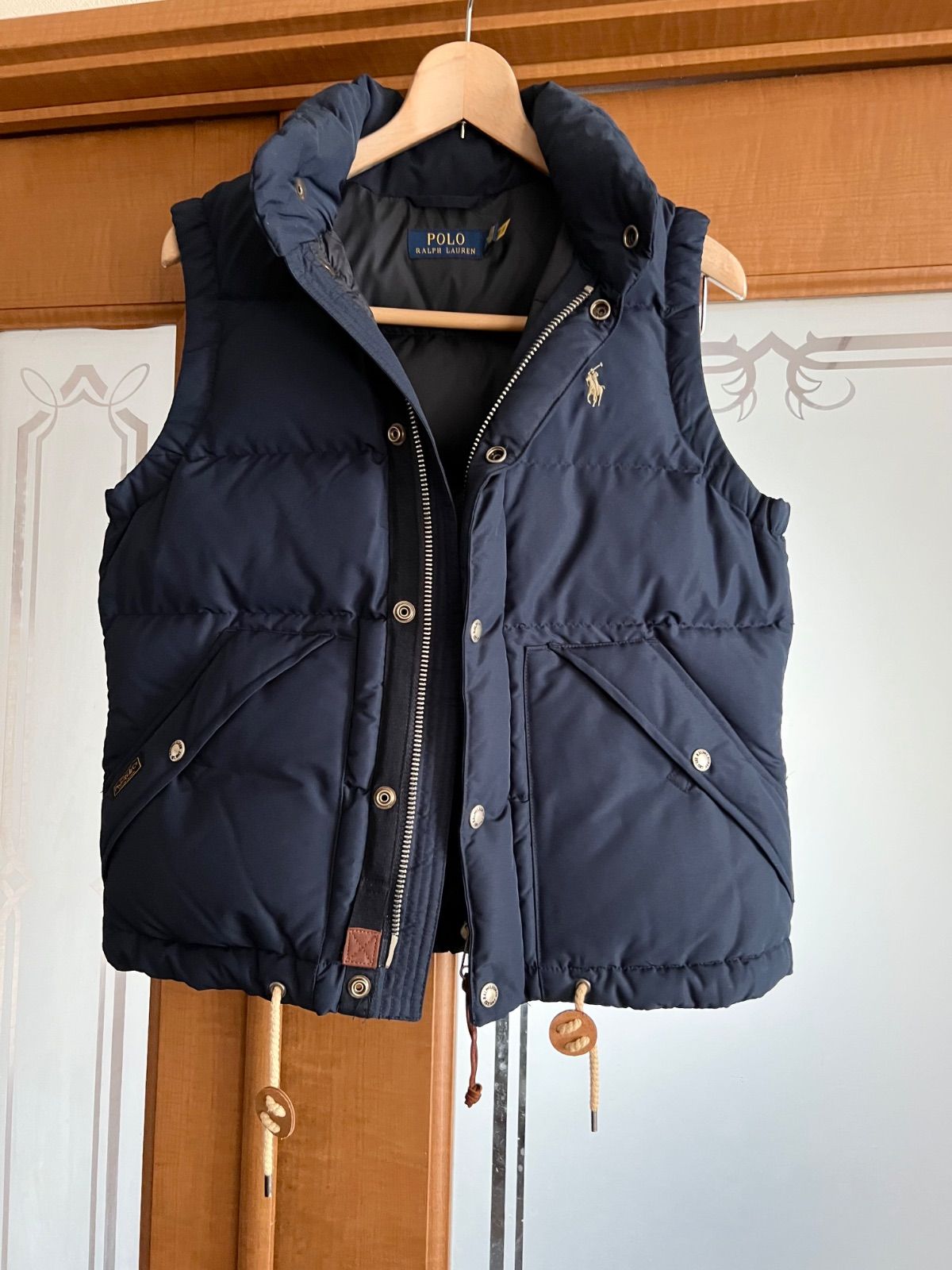 ラルフローレン レディース フード付き ダウンベスト ネイビー - メルカリ