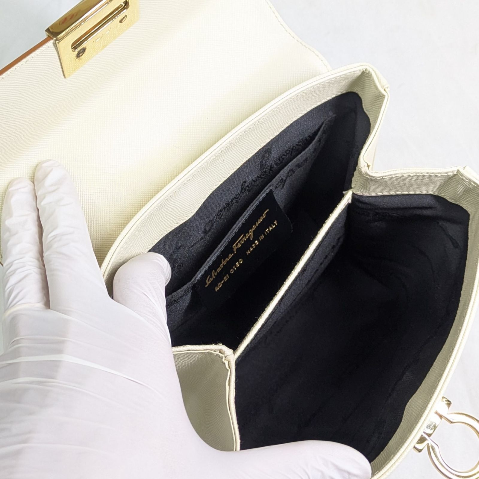 未使用 サルヴァトーレ フェラガモ ガンチーニ トップハンドル 2way