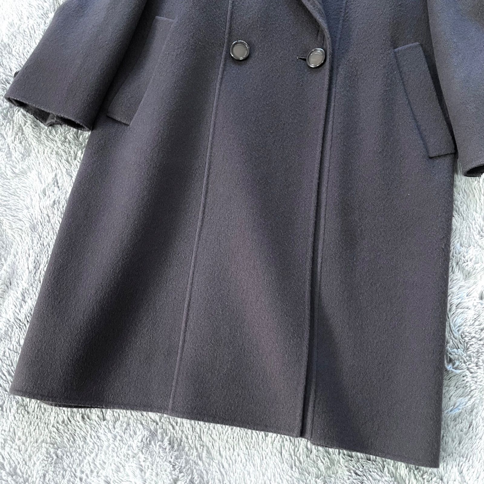 GU コージーメルトンハーフコート Sサイズ ダークグレー ジャケット 