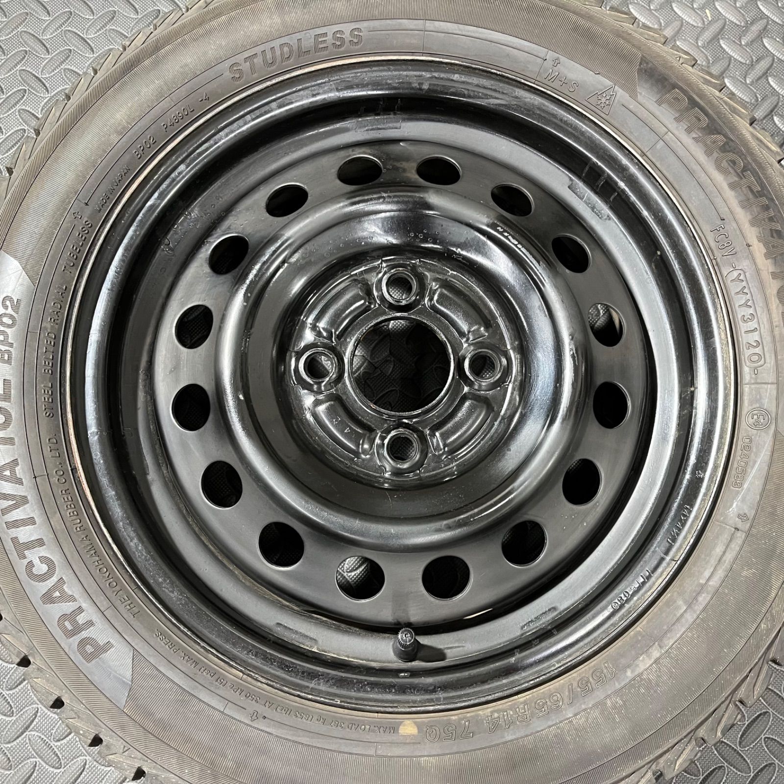 20年製 155/65R14 イエローハットPB プラクティバアイス スバル ステラ