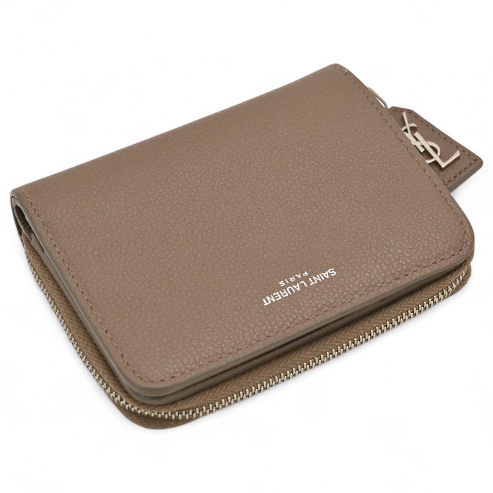 サンローラン 二つ折り財布 レザー ブラウン Aランク ys2216ht - メルカリ