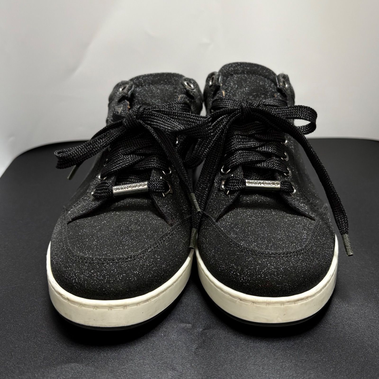 極美品 JIMMY CHOO ジミーチュウ スニーカー グリッター ラメ ロゴ