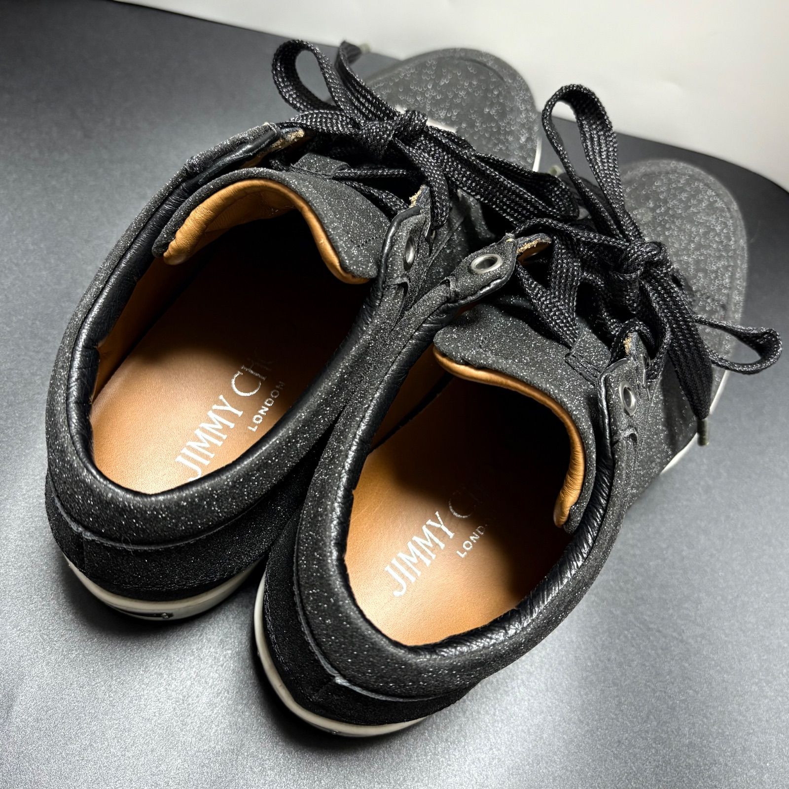 極美品 JIMMY CHOO ジミーチュウ スニーカー グリッター ラメ ロゴ