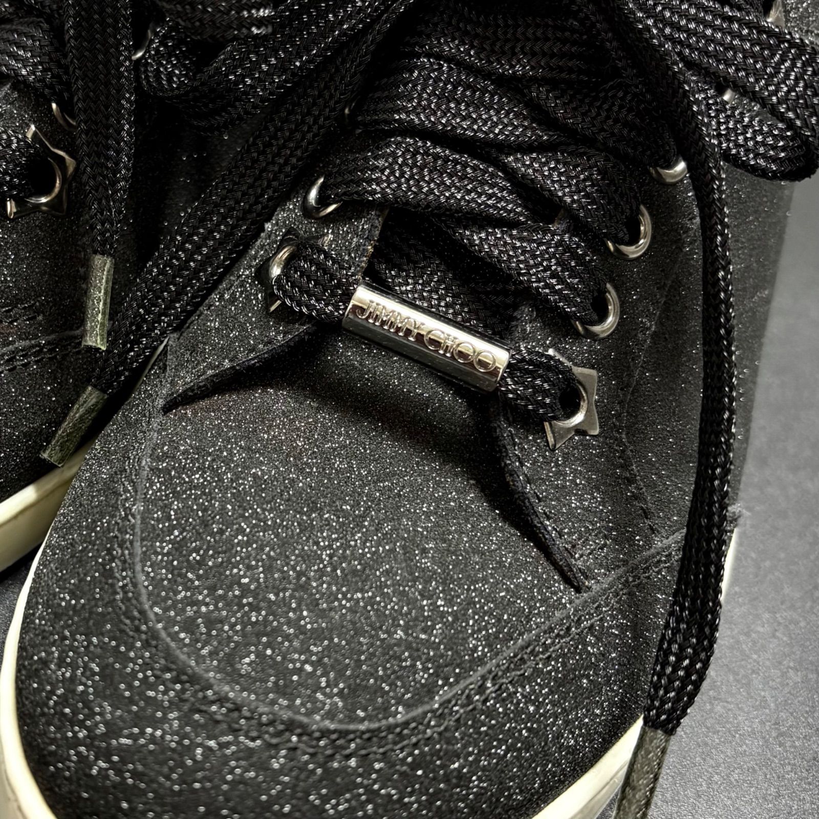 極美品 JIMMY CHOO ジミーチュウ スニーカー グリッター ラメ ロゴ