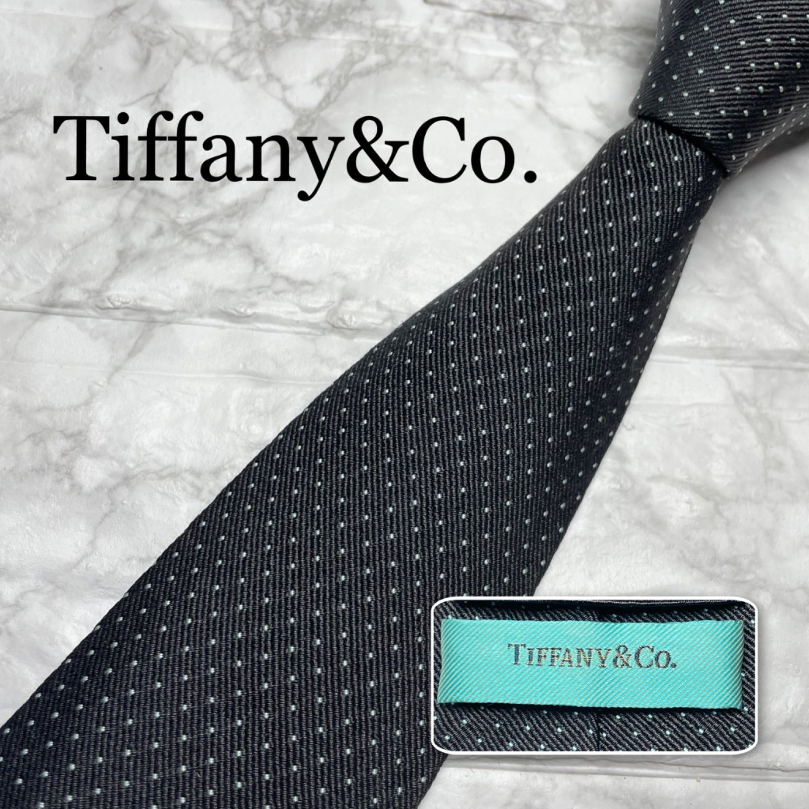 ティファニー Tiffany&Co. ネクタイ ドット ティファニーブルー - メルカリ