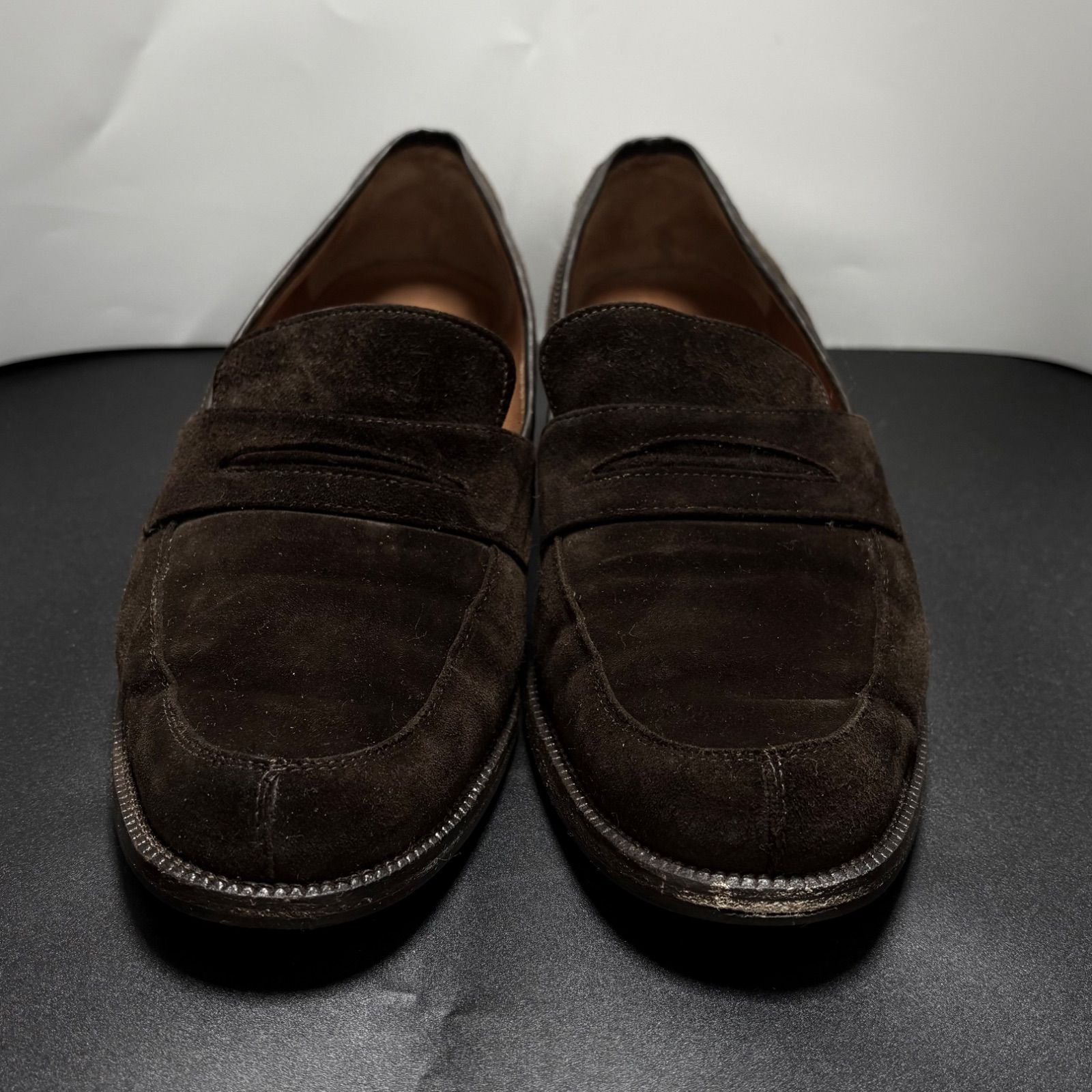 Salvatore Ferragamo サルヴァトーレフェラガモ コインローファー スエード モカシン 7 C 24.5 cm ブラウン 茶色 靴 シューズ レディース