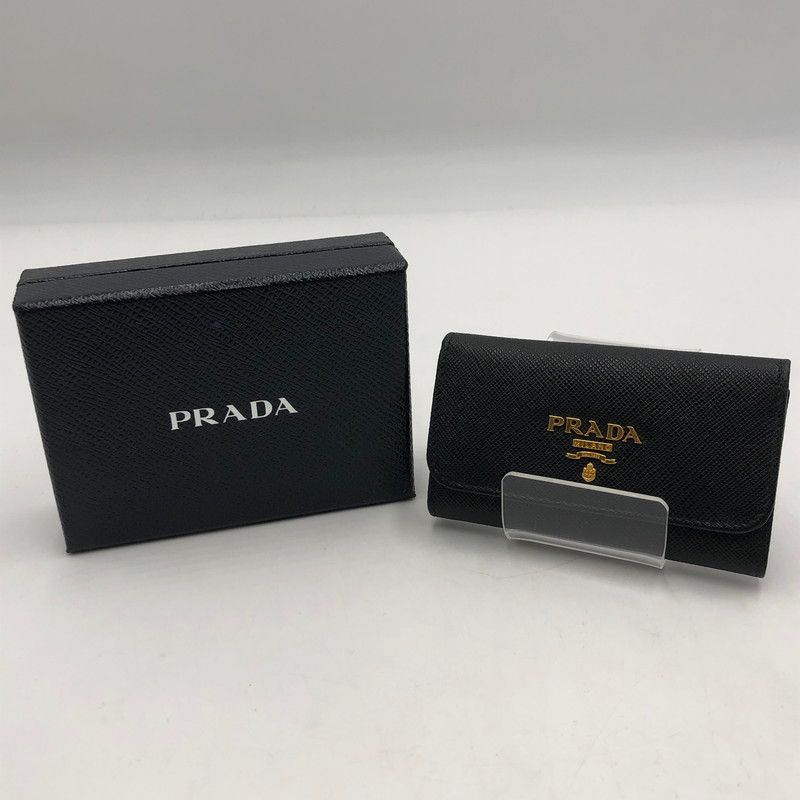中古品】PRADA プラダ サフィアーノレザー 6連キーケース 1PG222 財布