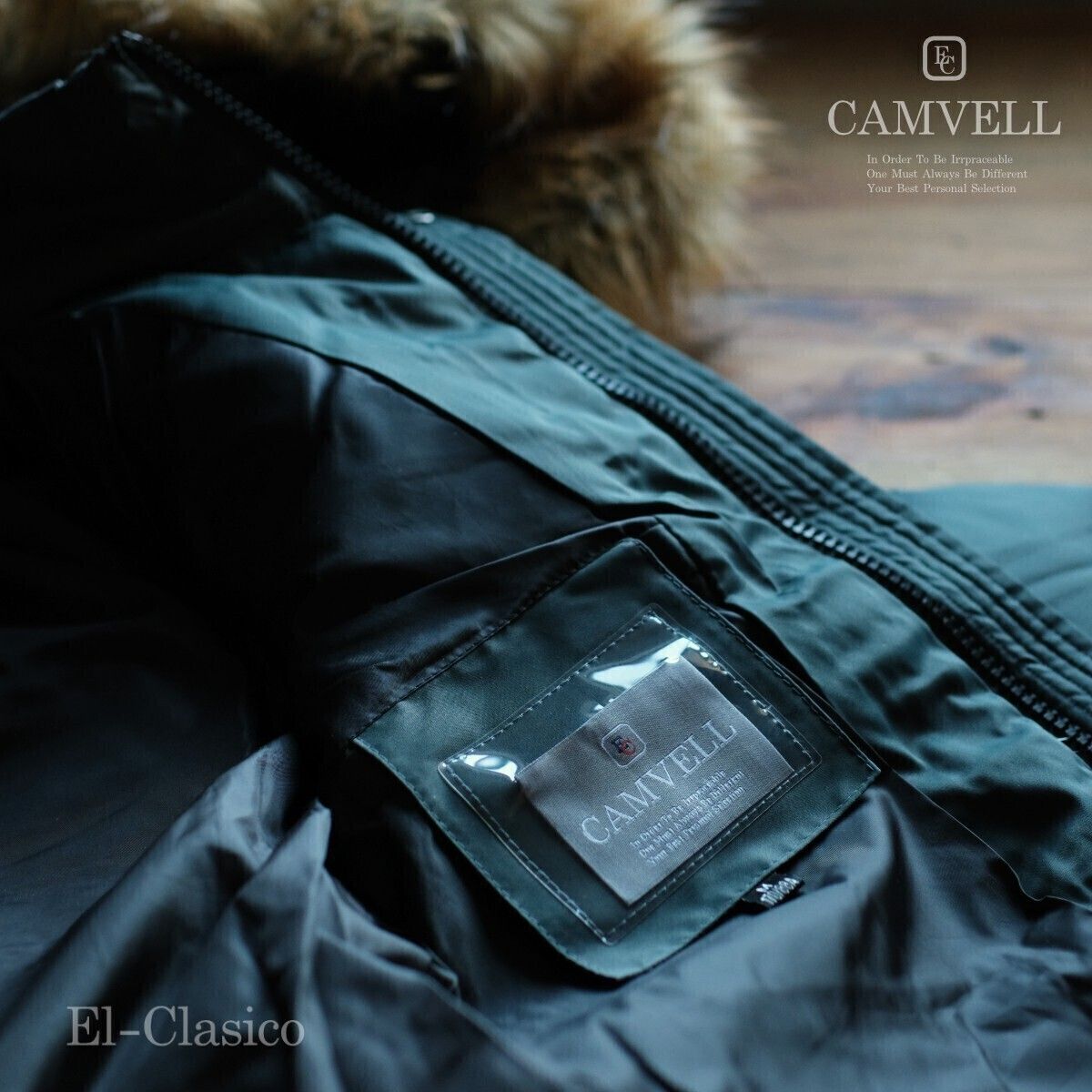 新品*英国ロンドン *CAMVELL キャンベル*ロングダウンコート ブルー 