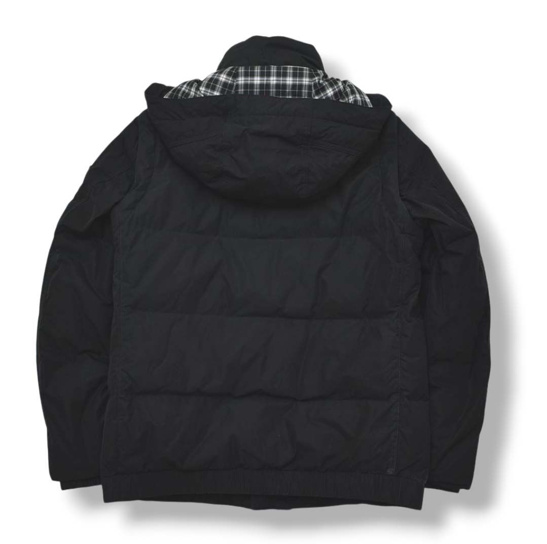 【未使用タグ付き)バーバリーブラックレーベル ジャケット フード 2WAY M 2Way】バーバリーブラックレーベル フード付き ダウンジャケットベスト