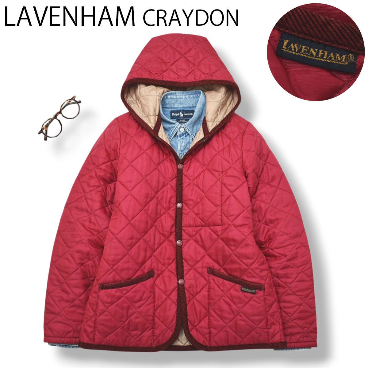 ラベンハムクレイドン38キルティングフードコートダウン LAVENHAM 