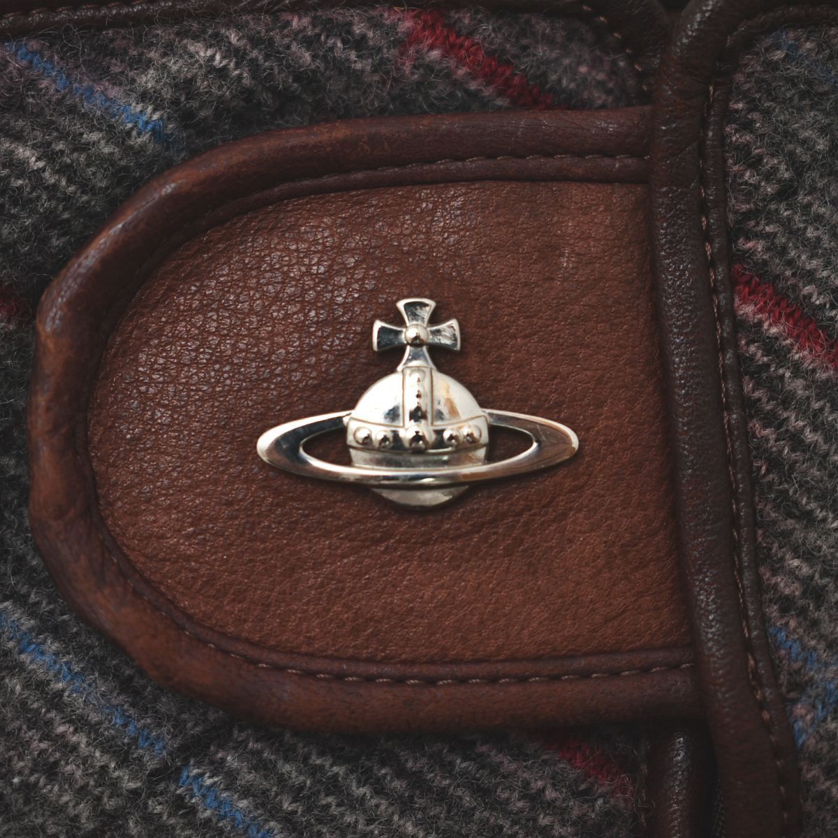 ヴィヴィアンウエストウッド レザー ツイード 手袋 チェック柄