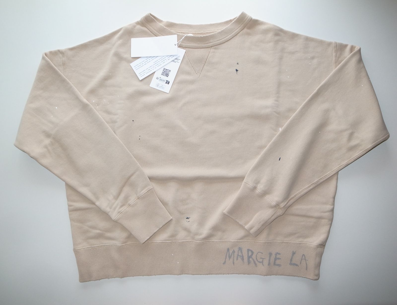 maison margiela マルジェラ ダメージ加工 スウェット sizeM beige