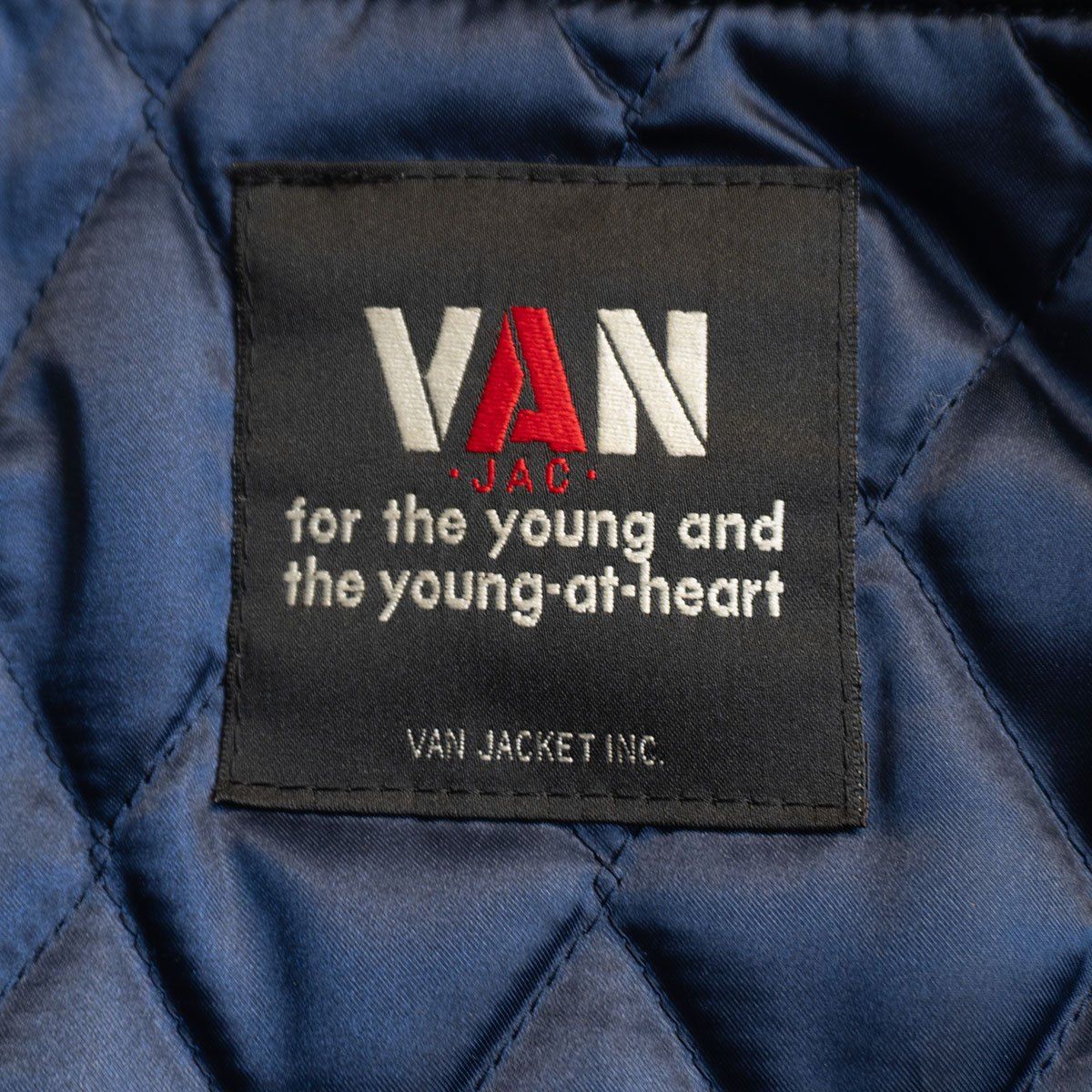 雰囲気抜群】 VAN JAC 【袖レザー スタジャン】L ヴァン ワッペン