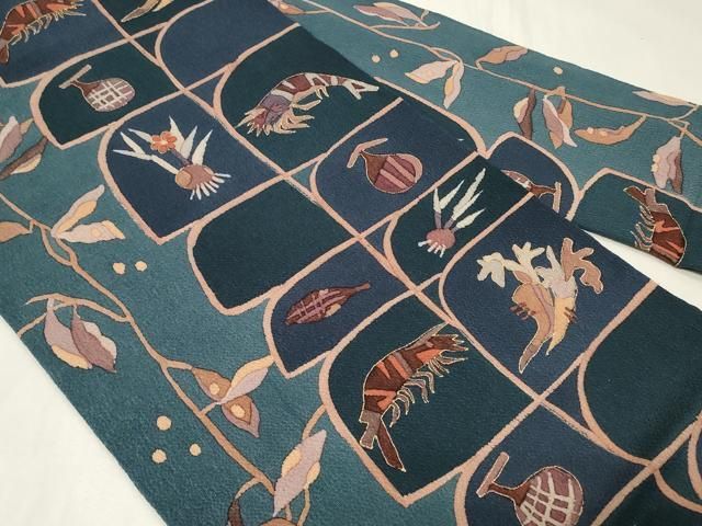 平和屋着物○九寸名古屋帯 作家物 絞り 辻が花 鬼しぼ縮緬 正絹