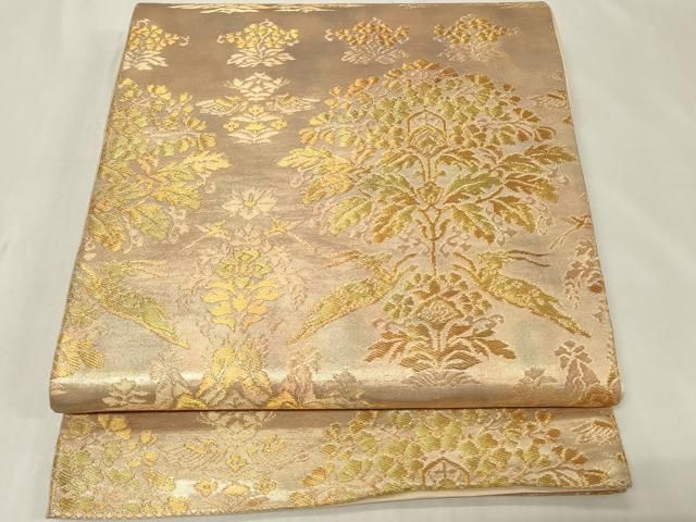 平和屋着物◎六通柄袋帯 動物草花文 金糸 正絹 逸品 CAAZ7904in - メルカリ