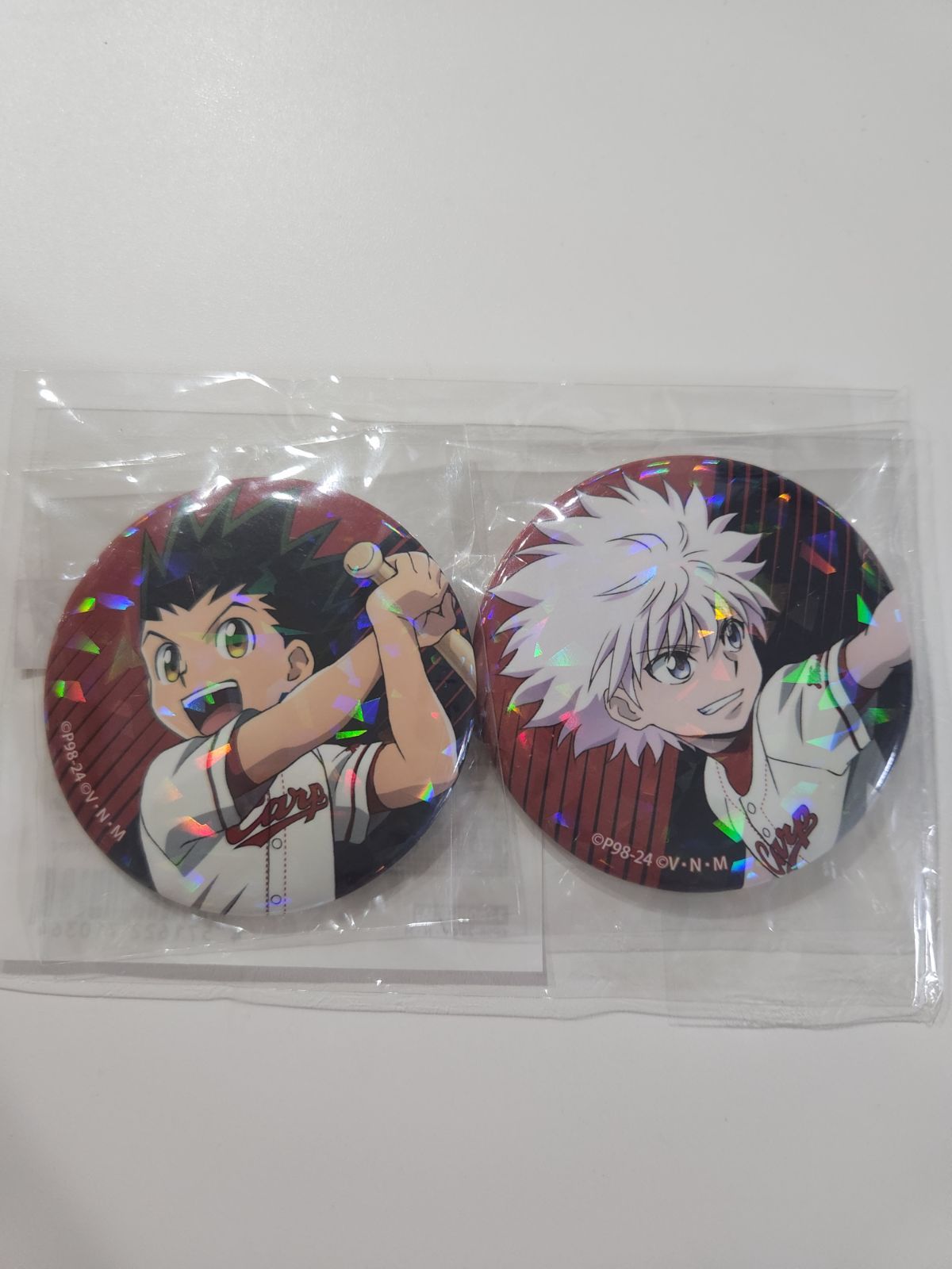 HUNTER×HUNTER ホログラム缶バッジ ゴン キルア HUNTER×HUNTER ハンターハンター 戦う背中ver ホログラム缶バッジ