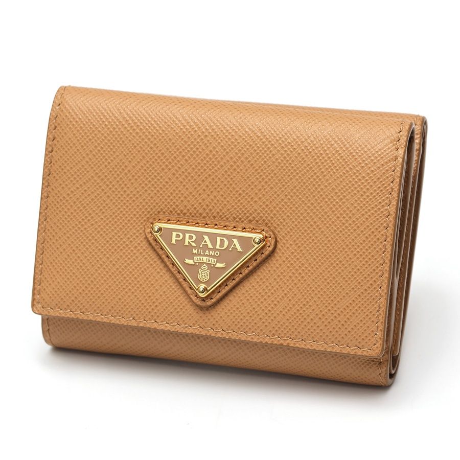 PRADA プラダ　サフィアーノレザー 長財布 ベージュ　キャメル　美品 PRADA プラダ サフィアーノレザー 長財布 ベージュ キャメル 美品